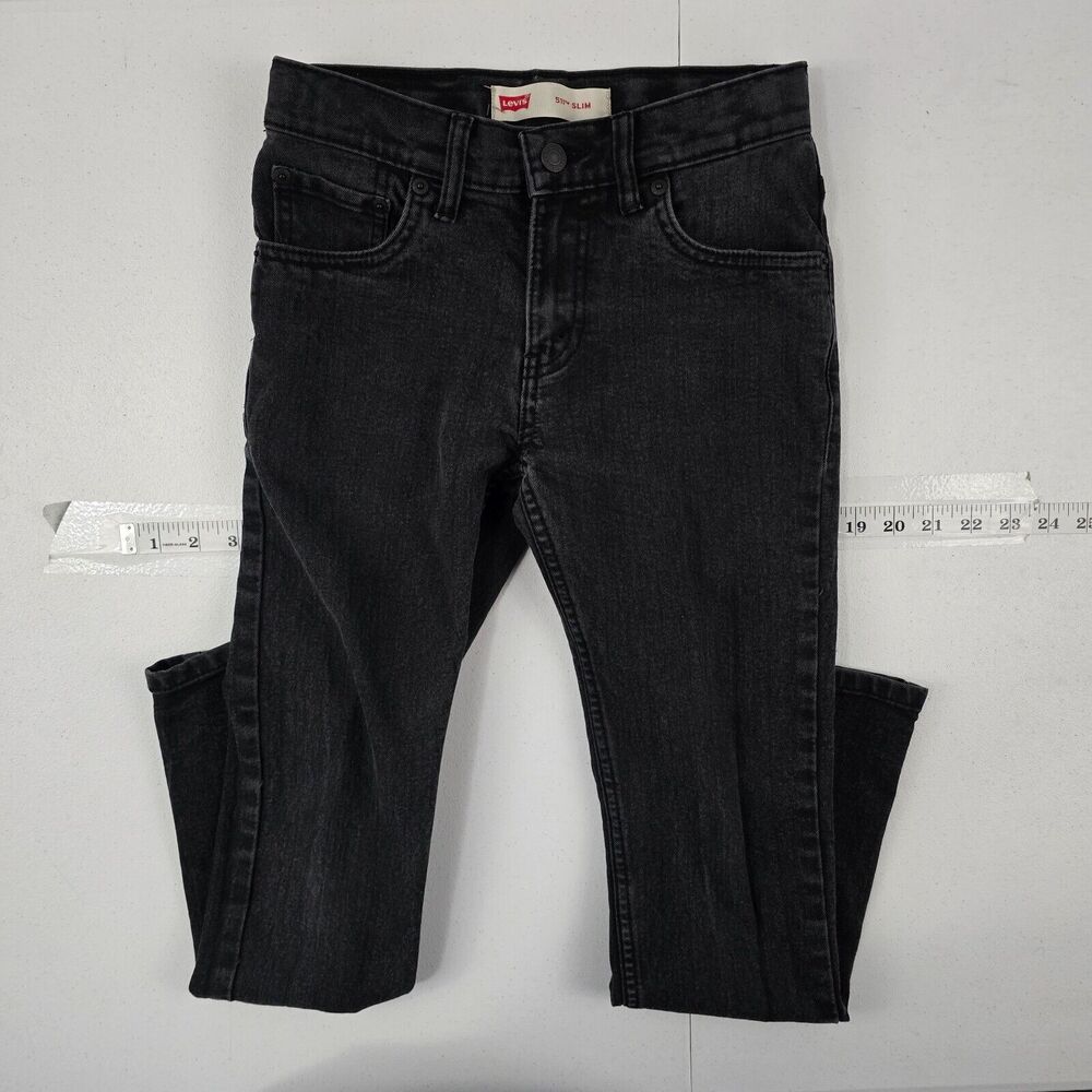 Levi's 511 slim jeans 12 reg boys‎ 26x26 black denim 4820